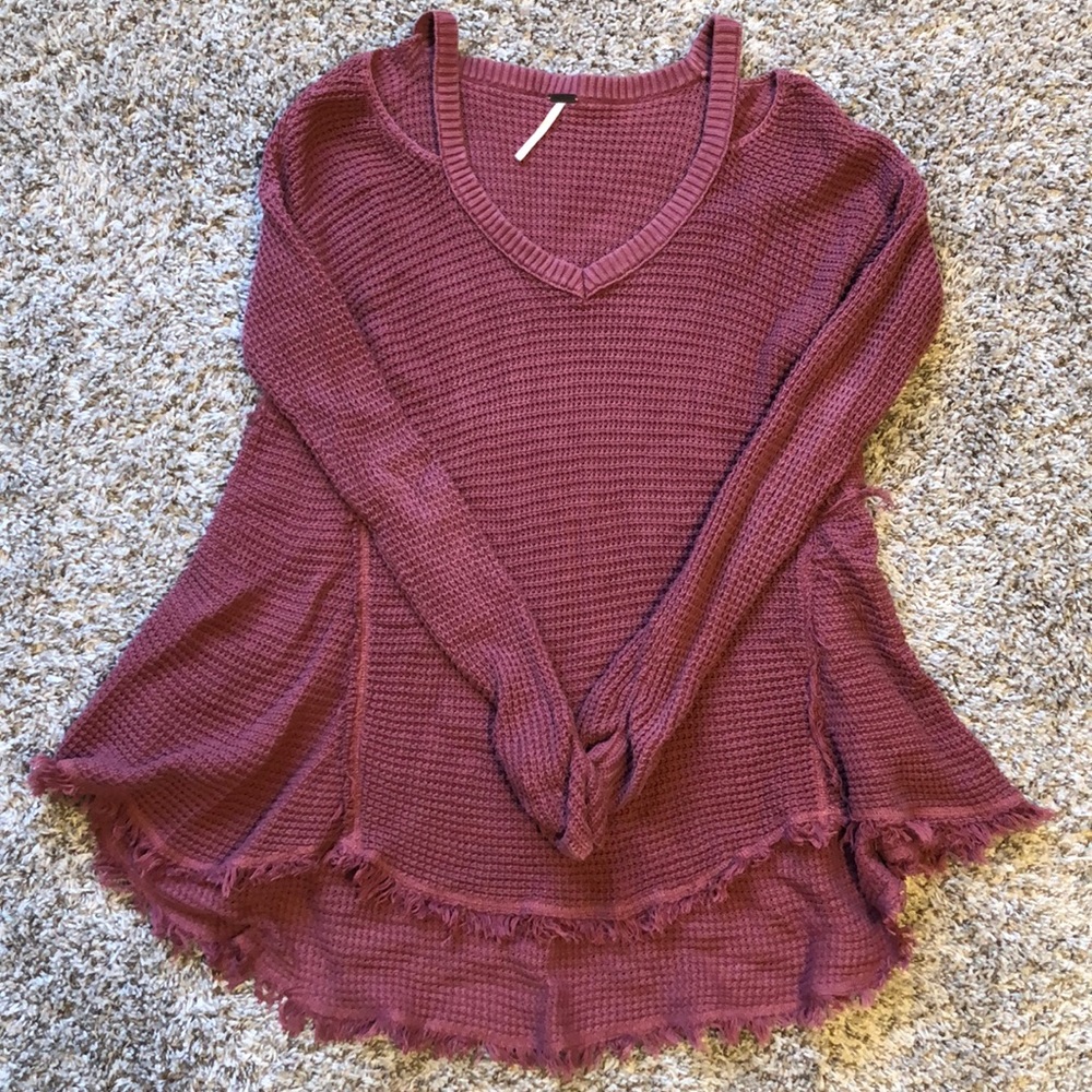 Purple free people sweater